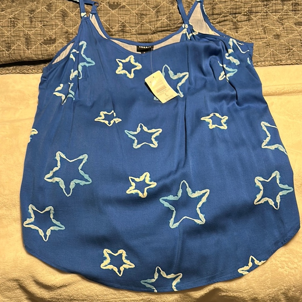 Torrid Blue Embellished Camisole Sleeveless Top